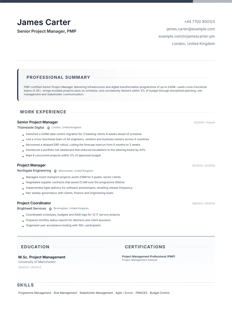 Minimal Elegant CV template with a sample CV
